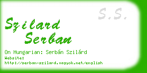szilard serban business card