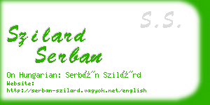 szilard serban business card